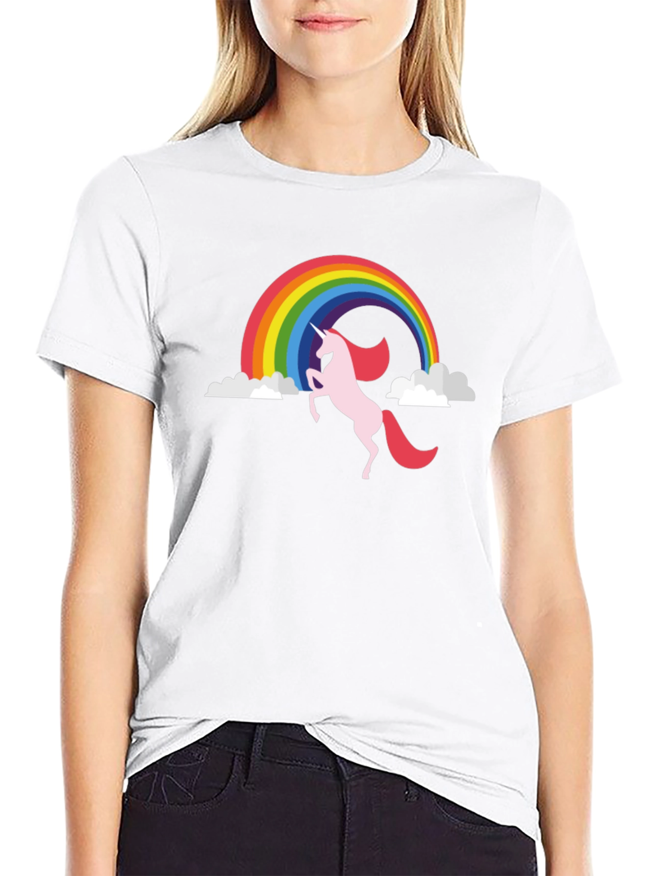 Unicorn Rainbow Graphic T-Shirt