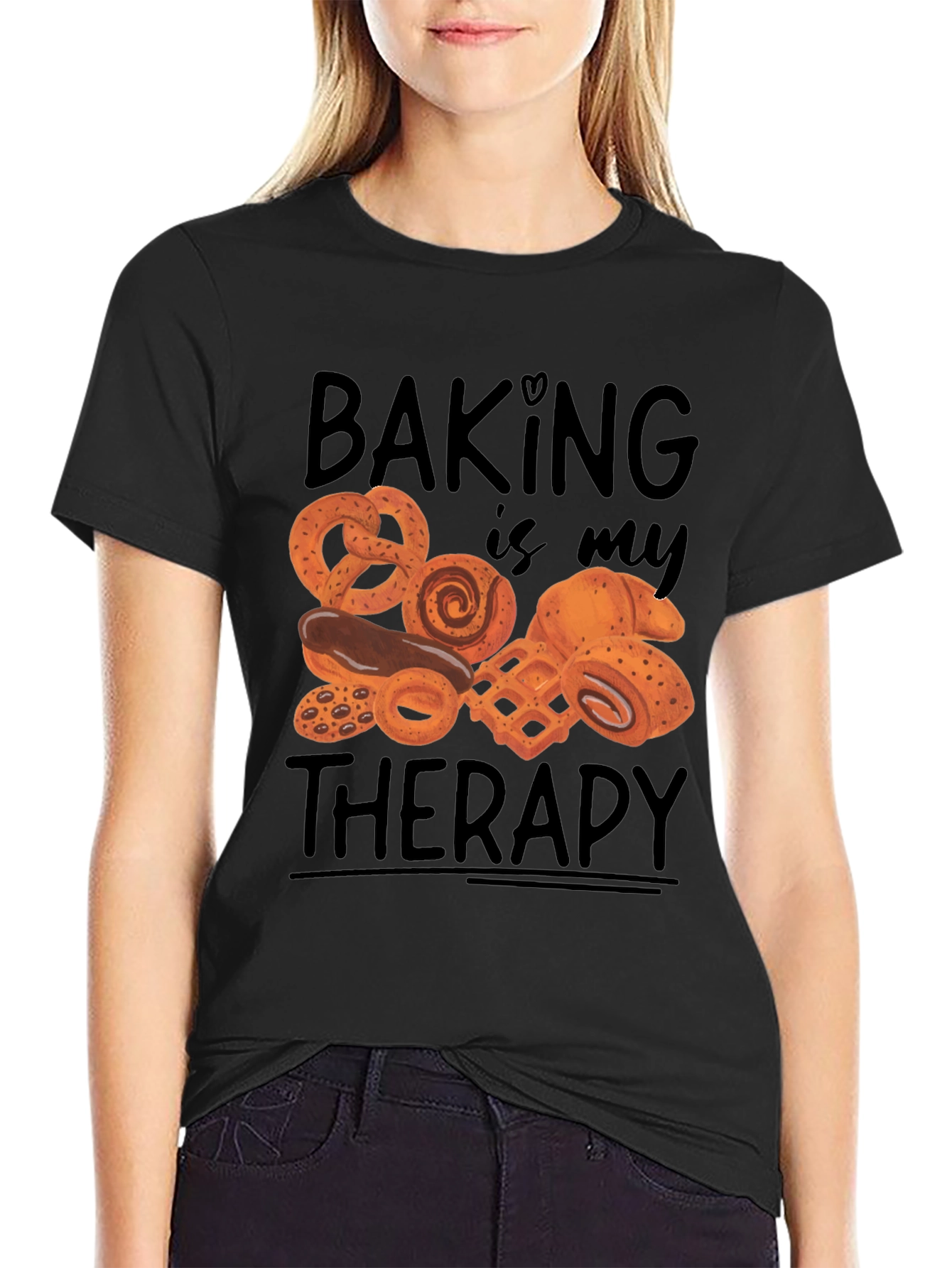 Baking Is My Therapy T-Shirt - Foodie Apparel