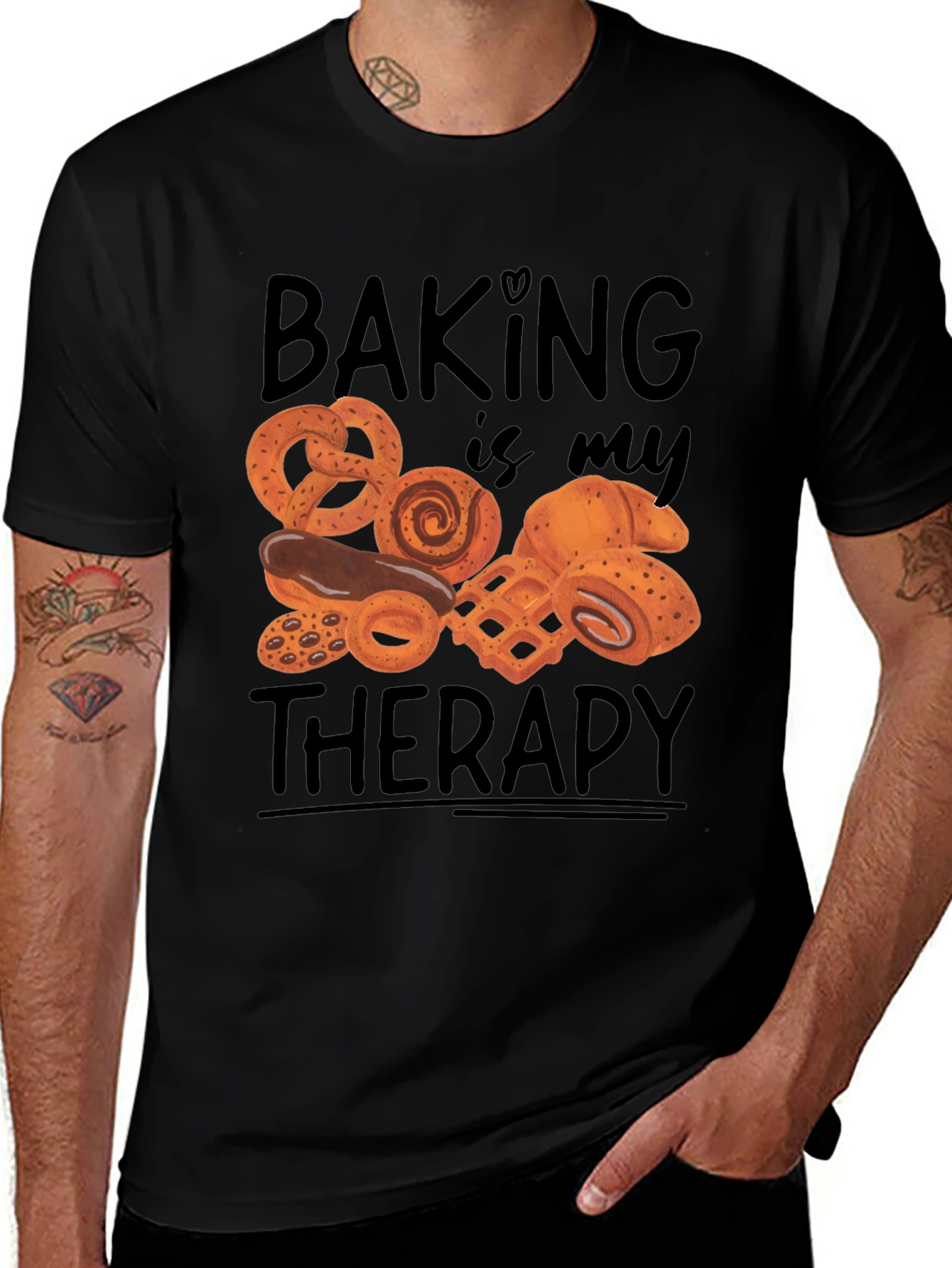 Baking Is My Therapy T-Shirt - Foodie Apparel
