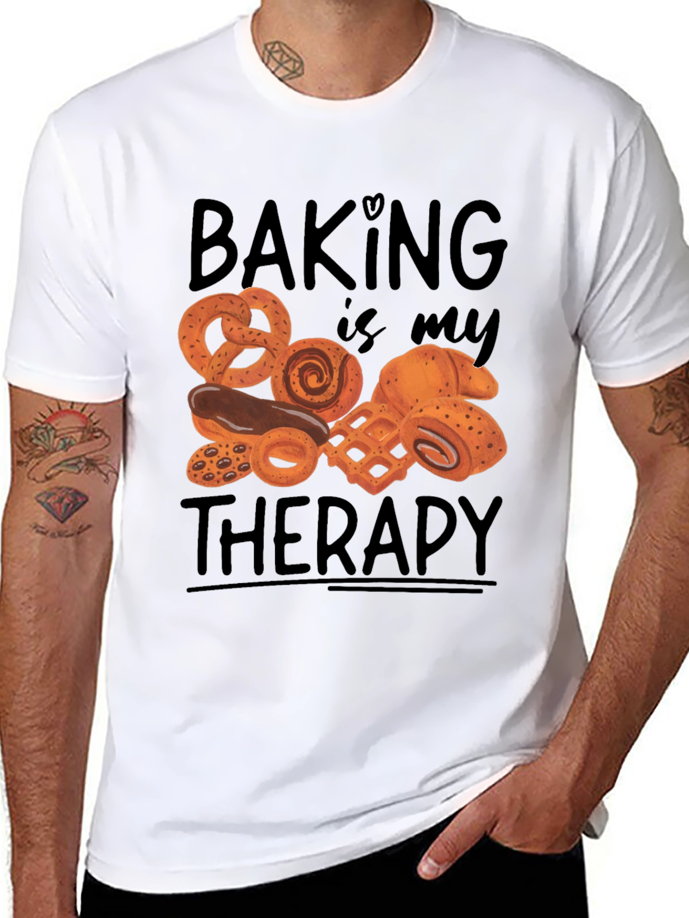 Baking Is My Therapy T-Shirt - Foodie Apparel
