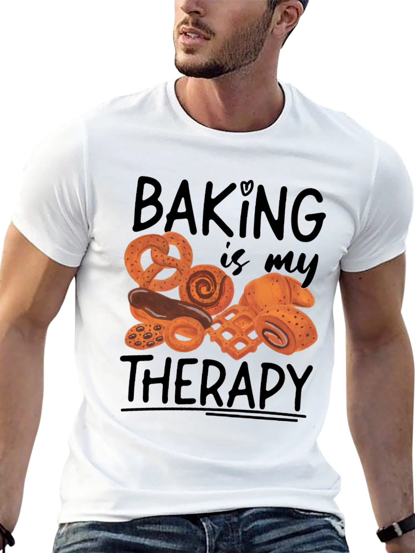 Baking Is My Therapy T-Shirt - Foodie Apparel