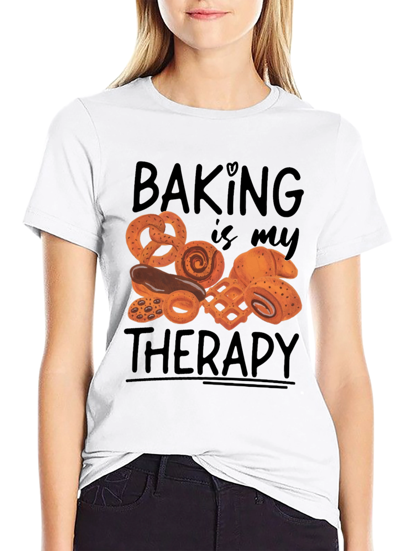 Baking Is My Therapy T-Shirt - Foodie Apparel