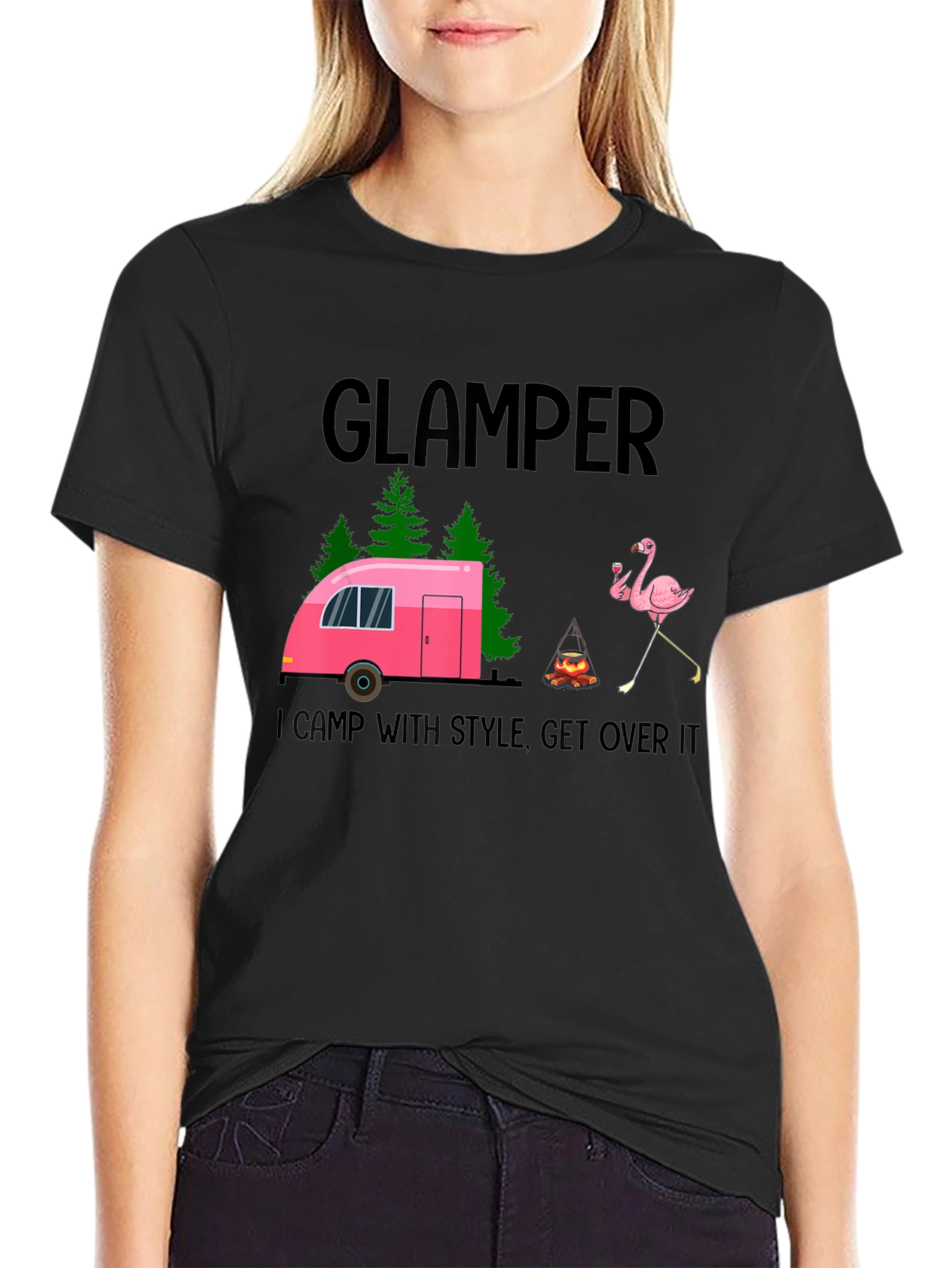 Glamper T-Shirt - I Camp with Style
