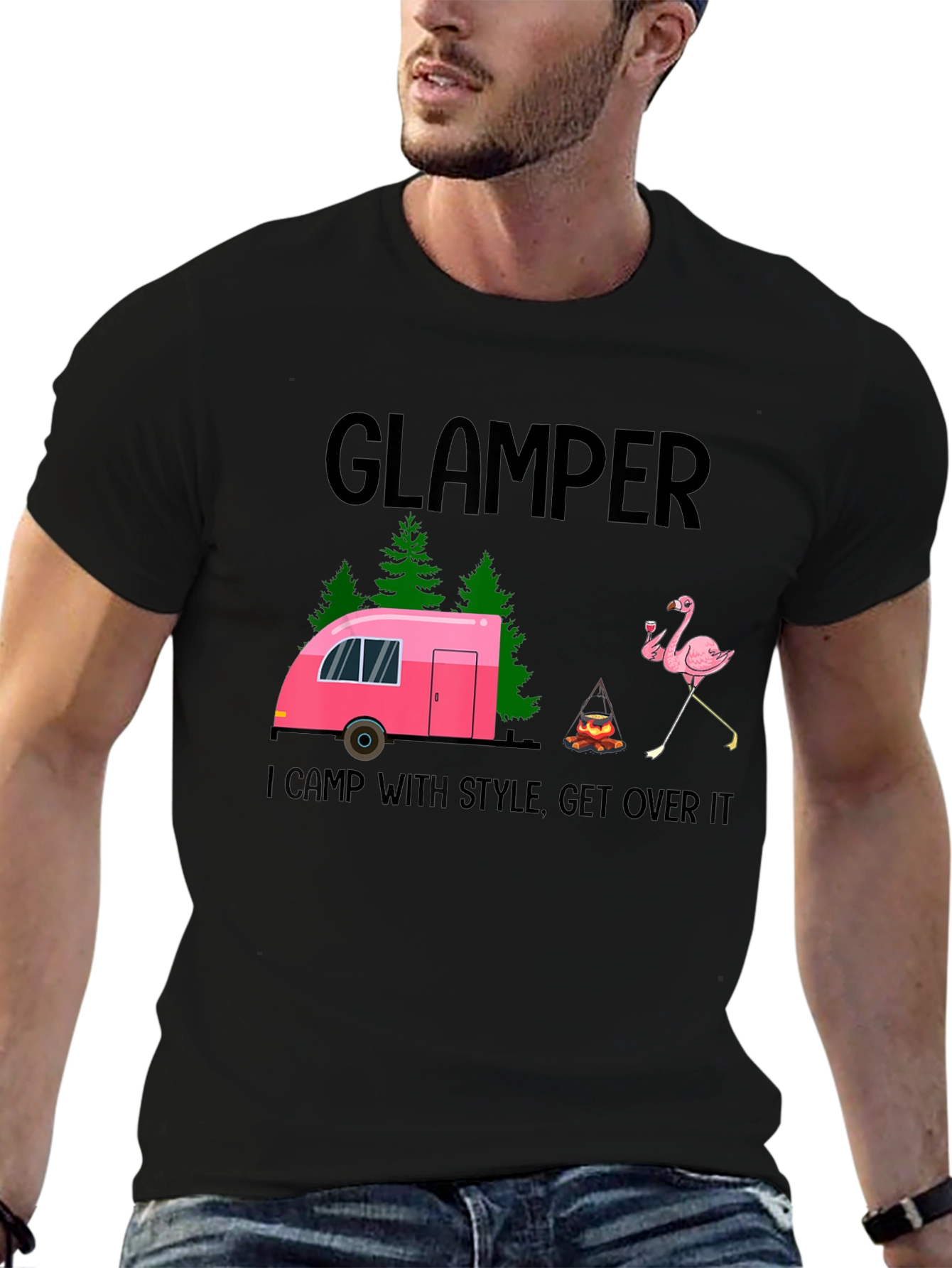 Glamper T-Shirt - I Camp with Style