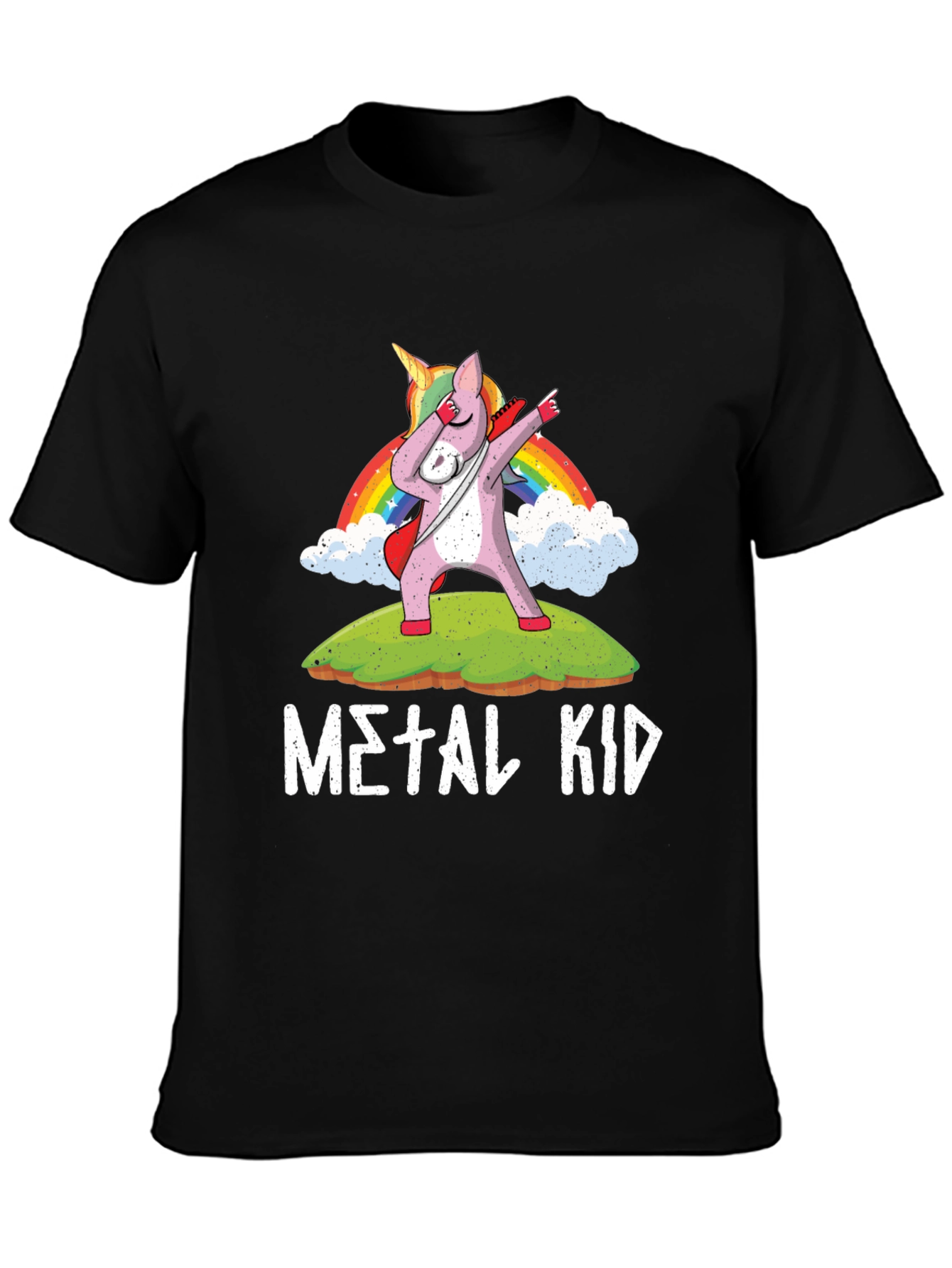 Metal Kid Unicorn Dabbing T-Shirt