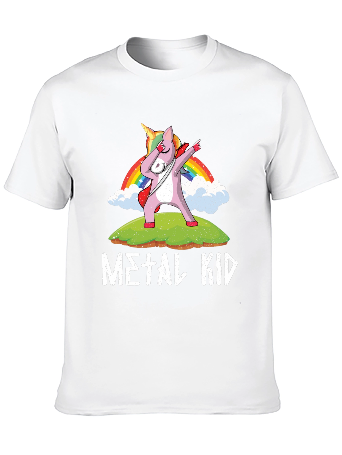 Metal Kid Unicorn Dabbing T-Shirt