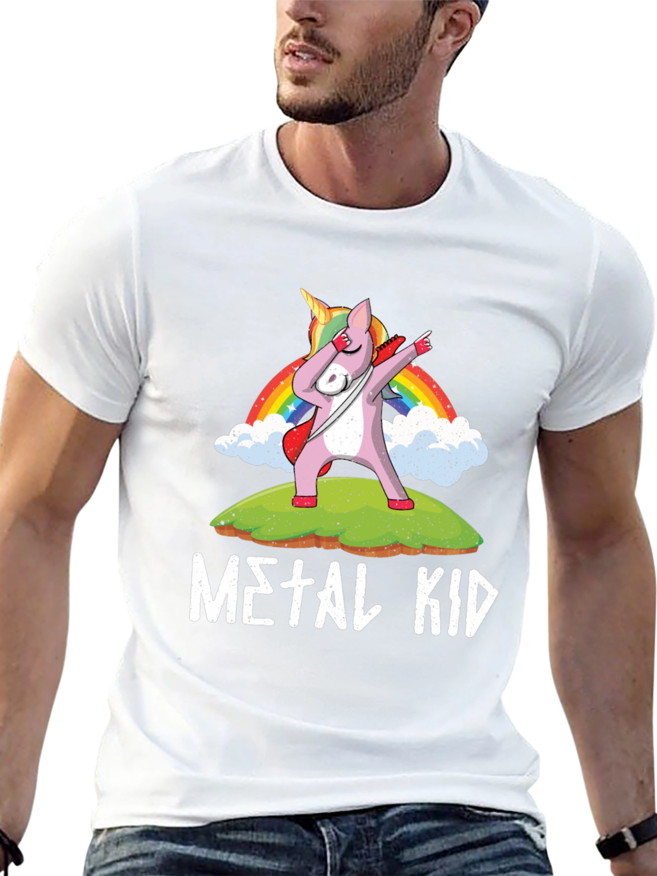 Metal Kid Unicorn Dabbing T-Shirt