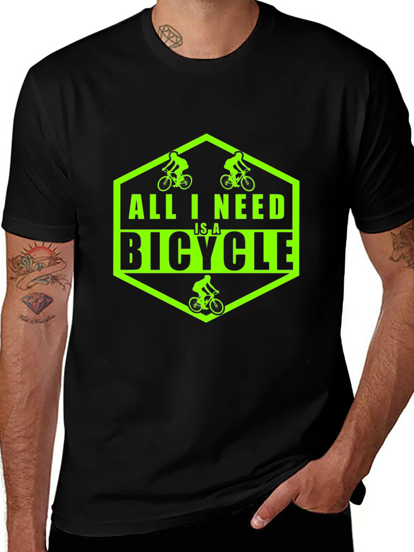 All I Need Is A Bicycle Graphic T-Shirt