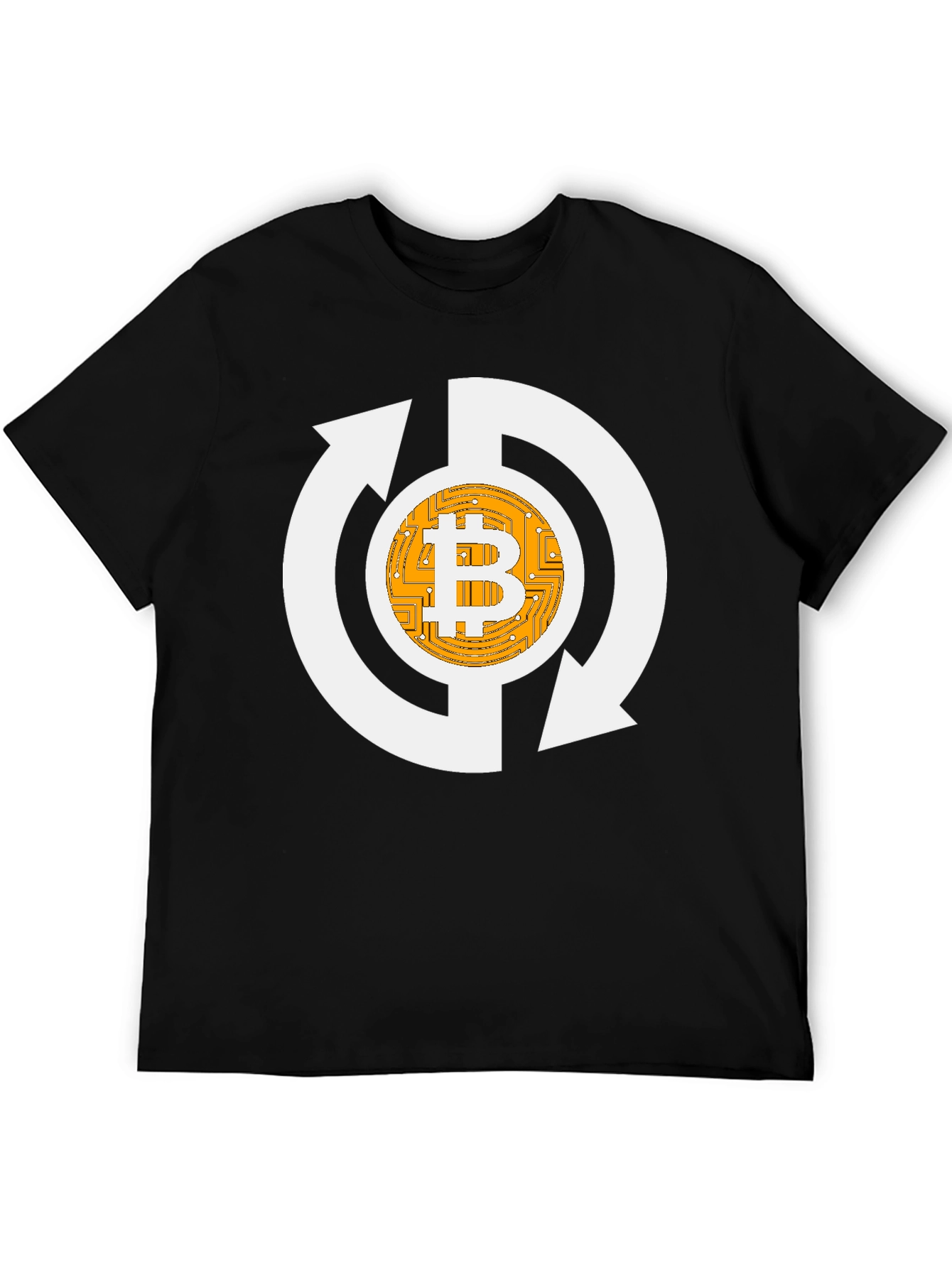 Bitcoin Recycle Graphic Tee - Crypto Enthusiast Shirt