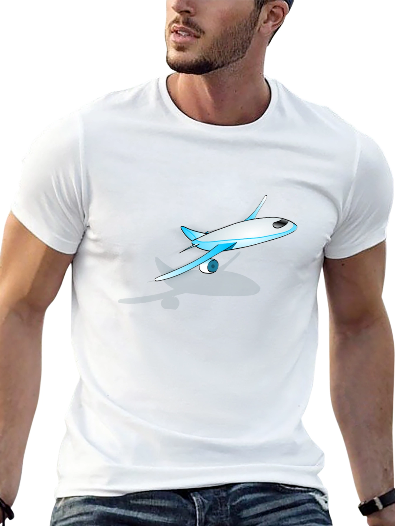 Airplane Graphic Black T-Shirt