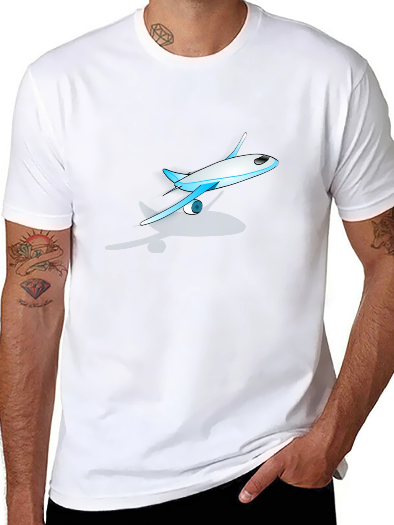 Airplane Graphic Black T-Shirt