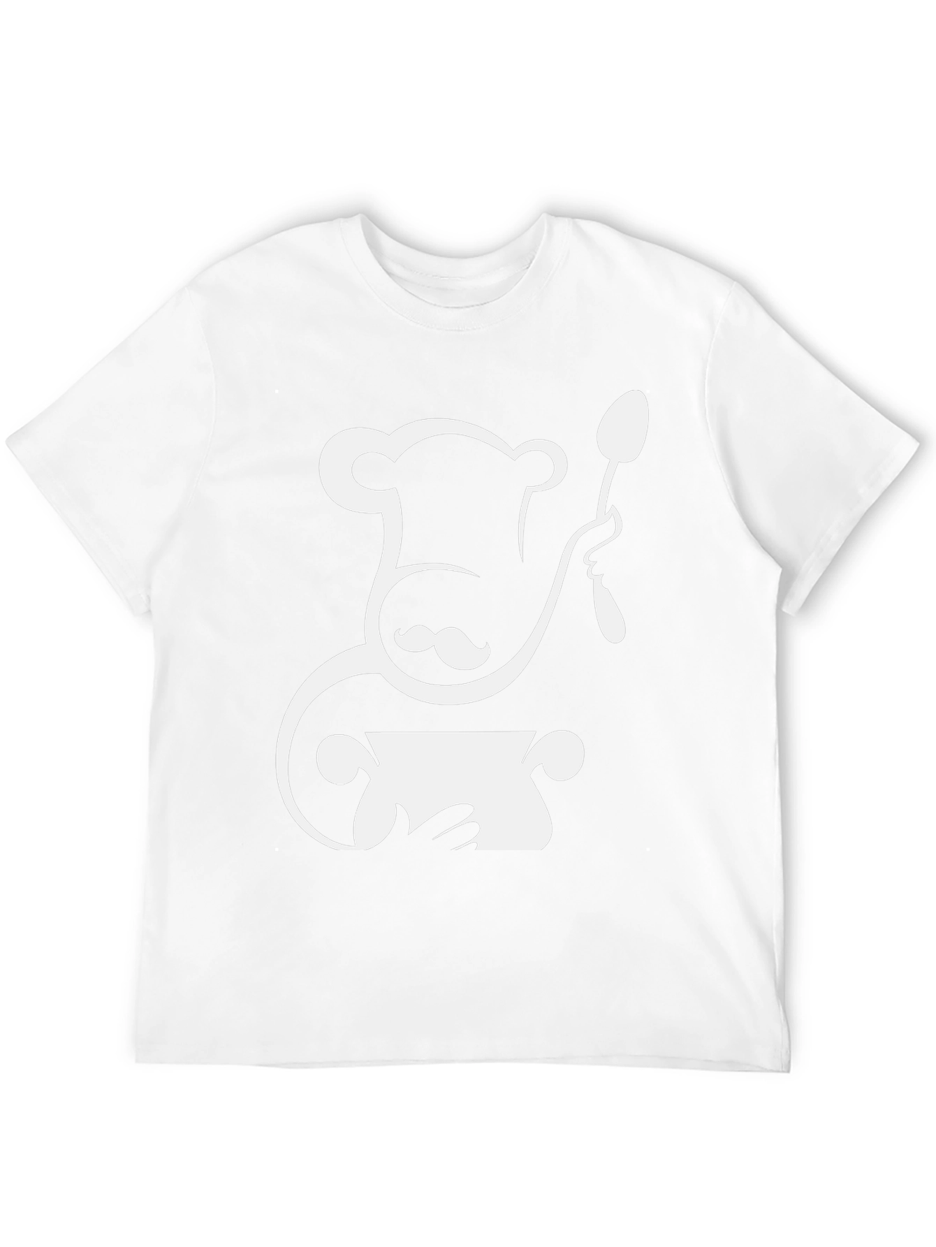Chef Hat Mustache Spoon Pot Graphic T-Shirt