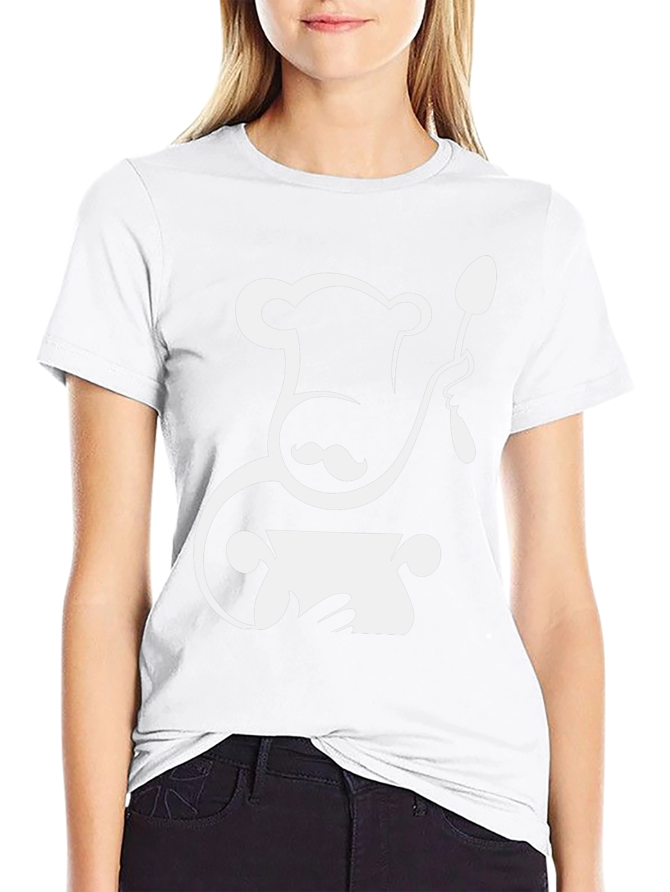 Chef Hat Mustache Spoon Pot Graphic T-Shirt