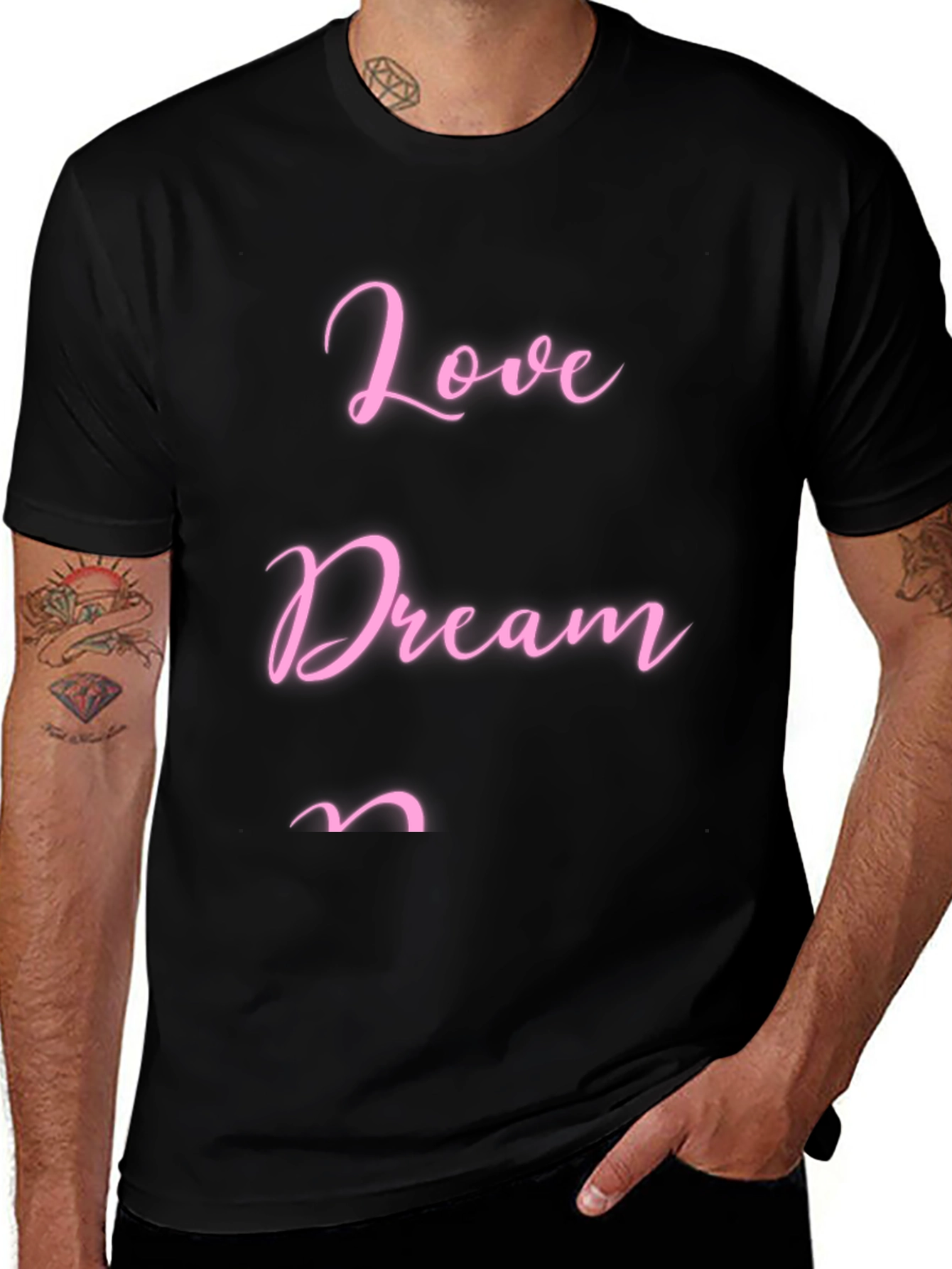 Love Dream T-Shirt - Stylish Black Tee