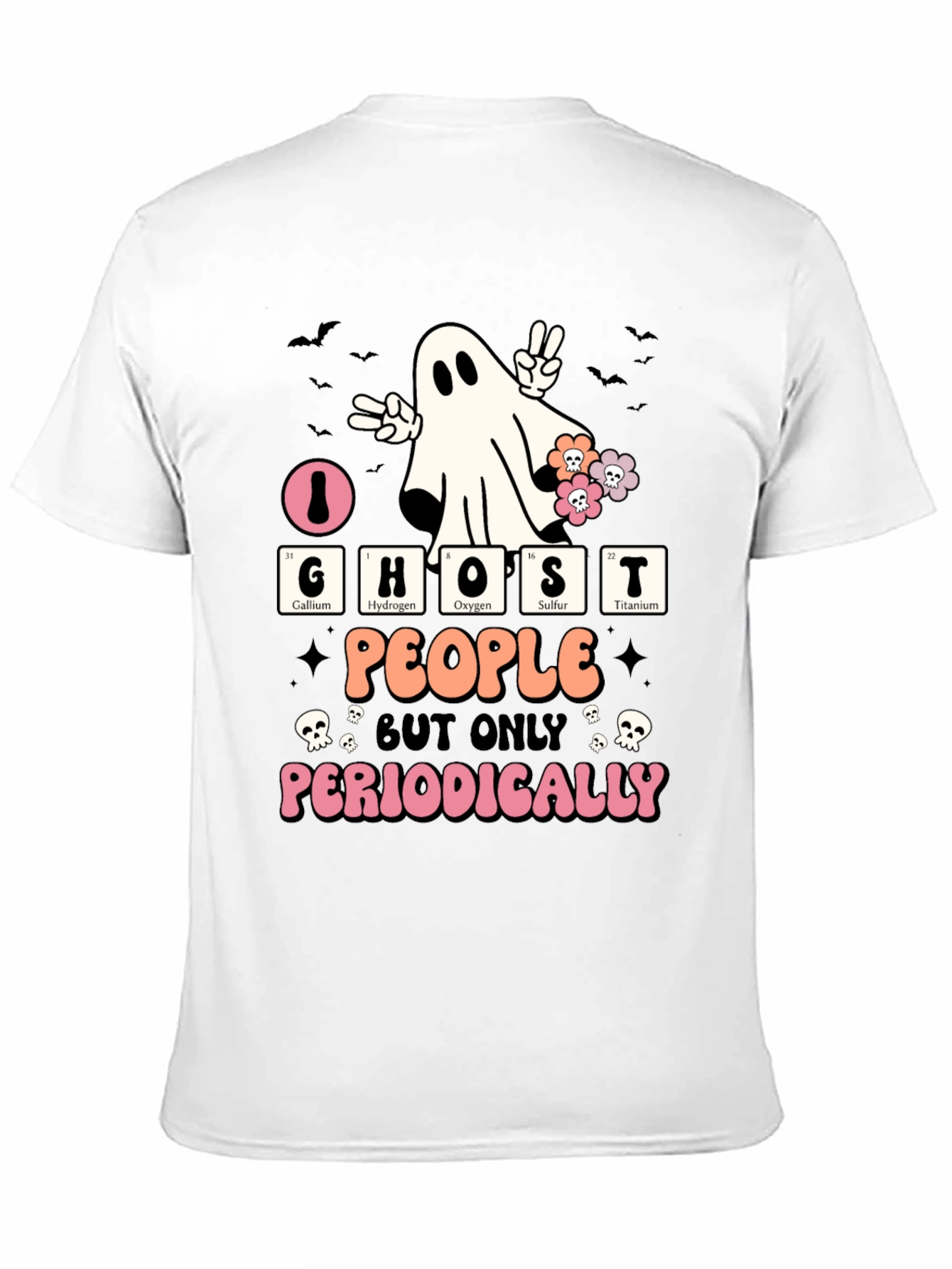 Ghost Periodic Table Halloween Graphic Tee