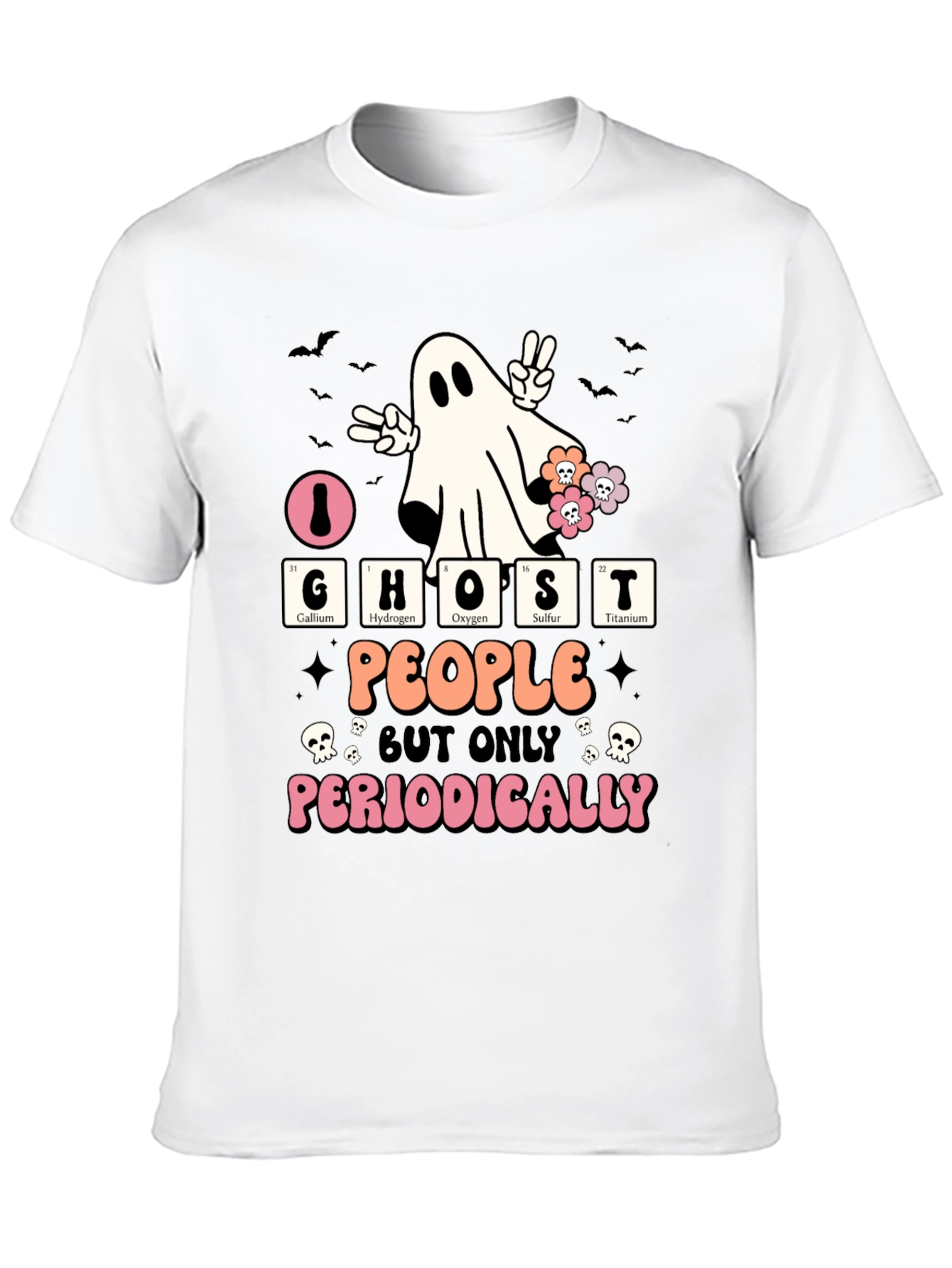 Ghost Periodic Table Halloween Graphic Tee