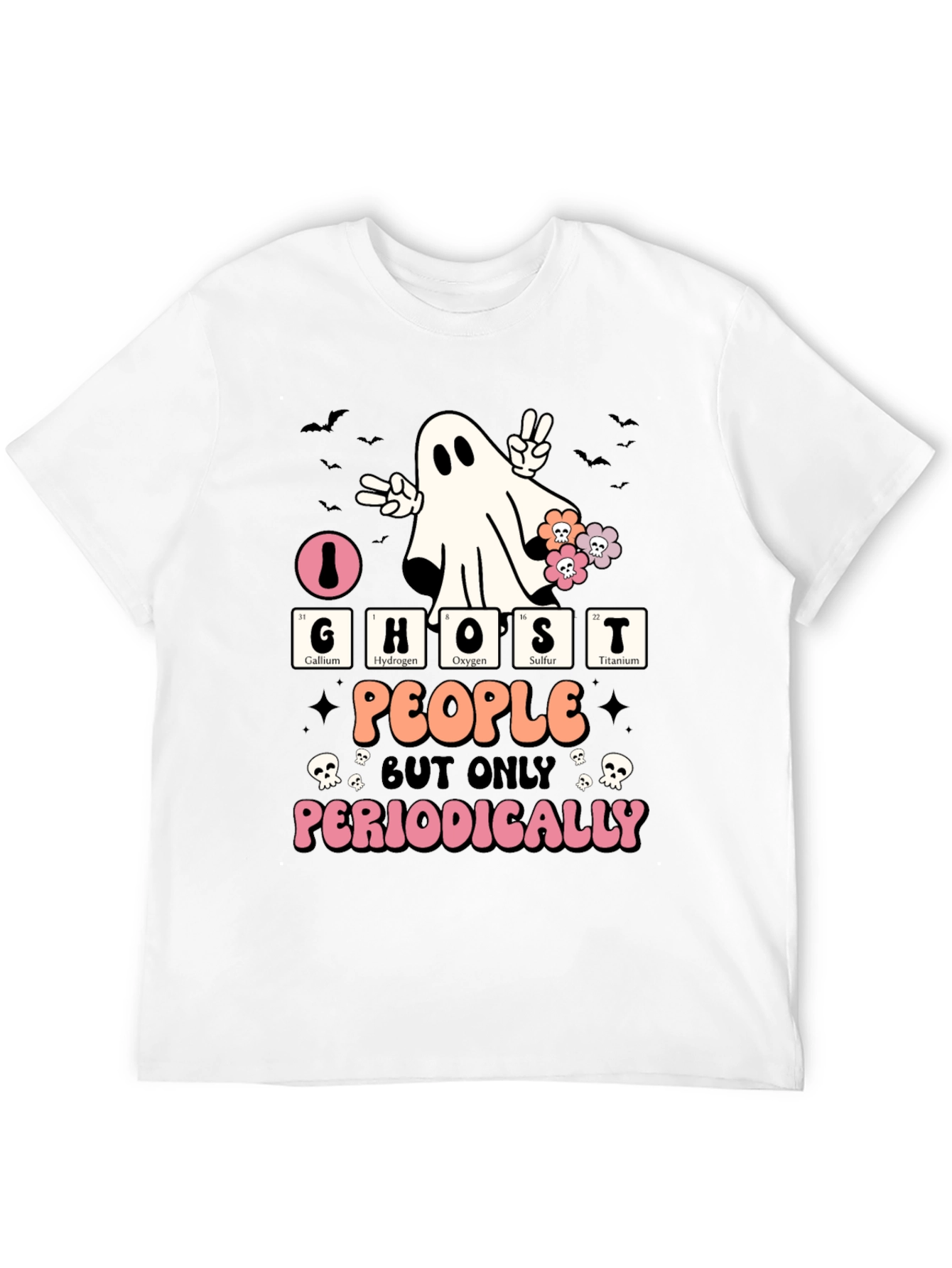 Ghost Periodic Table Halloween Graphic Tee