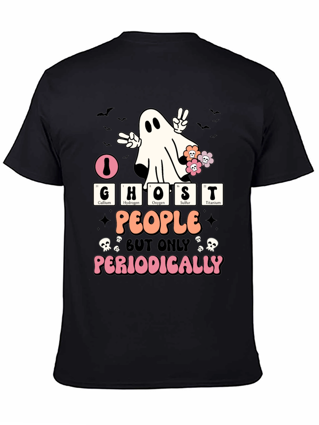 Ghost Periodic Table Halloween Graphic Tee