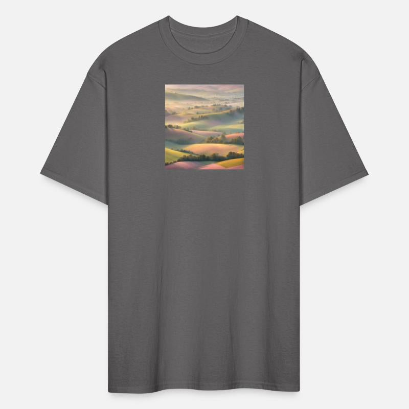 Pastel Rolling Hills Landscape