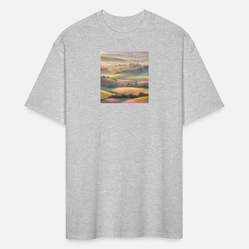 Pastel Rolling Hills Landscape