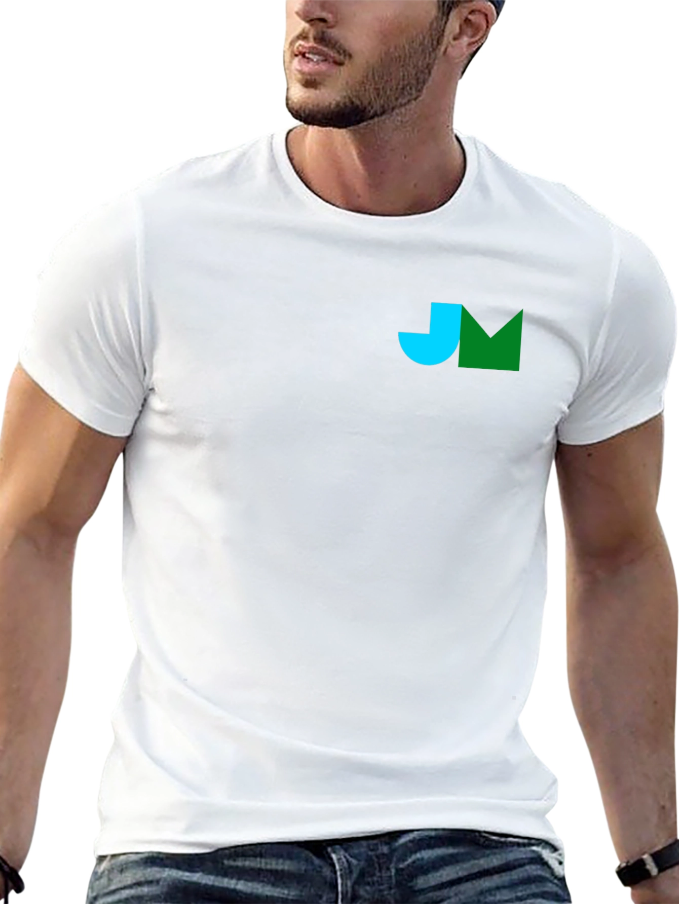 Modern Black T-Shirt with Geometric Logo