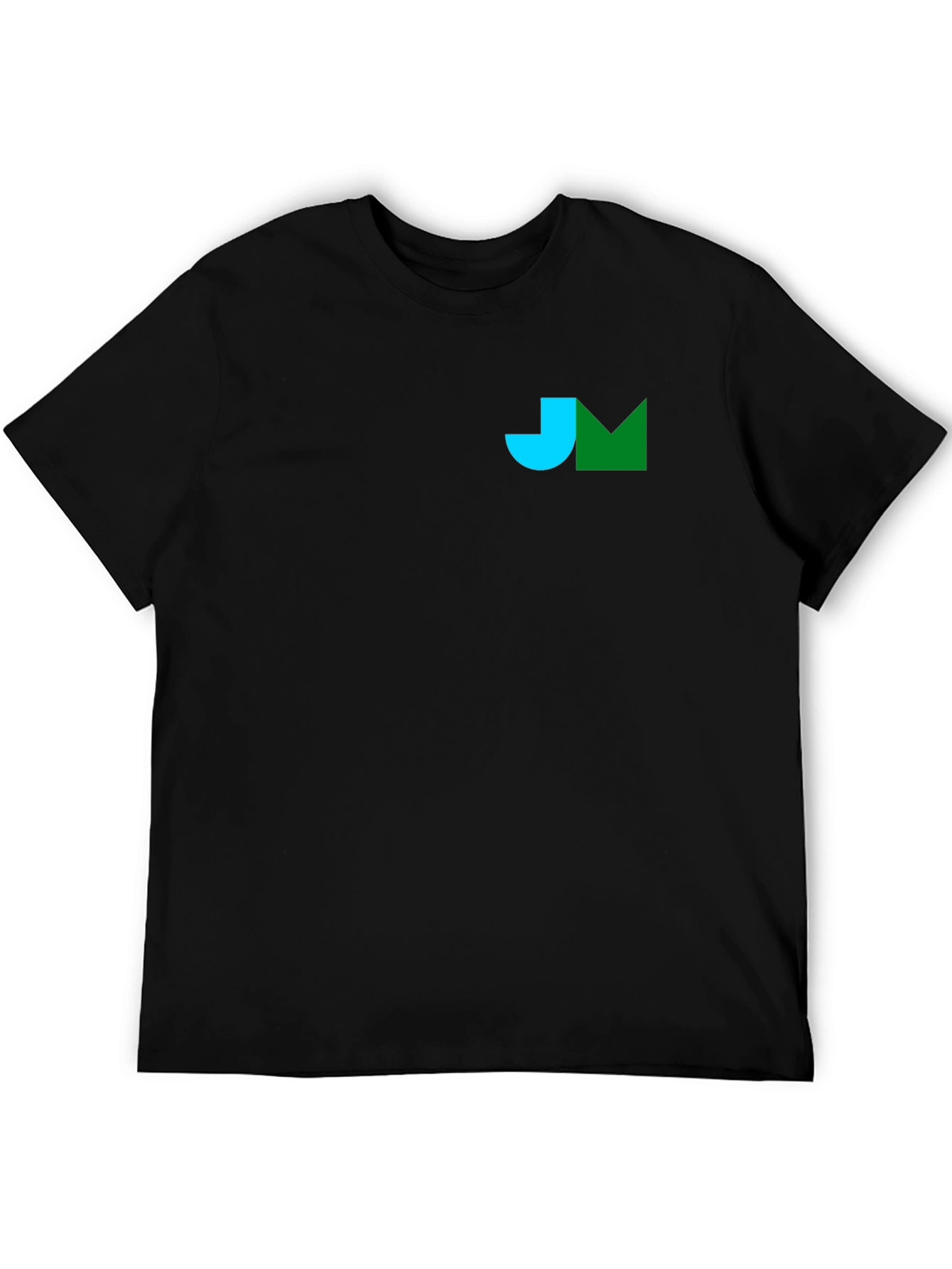 Modern Black T-Shirt with Geometric Logo