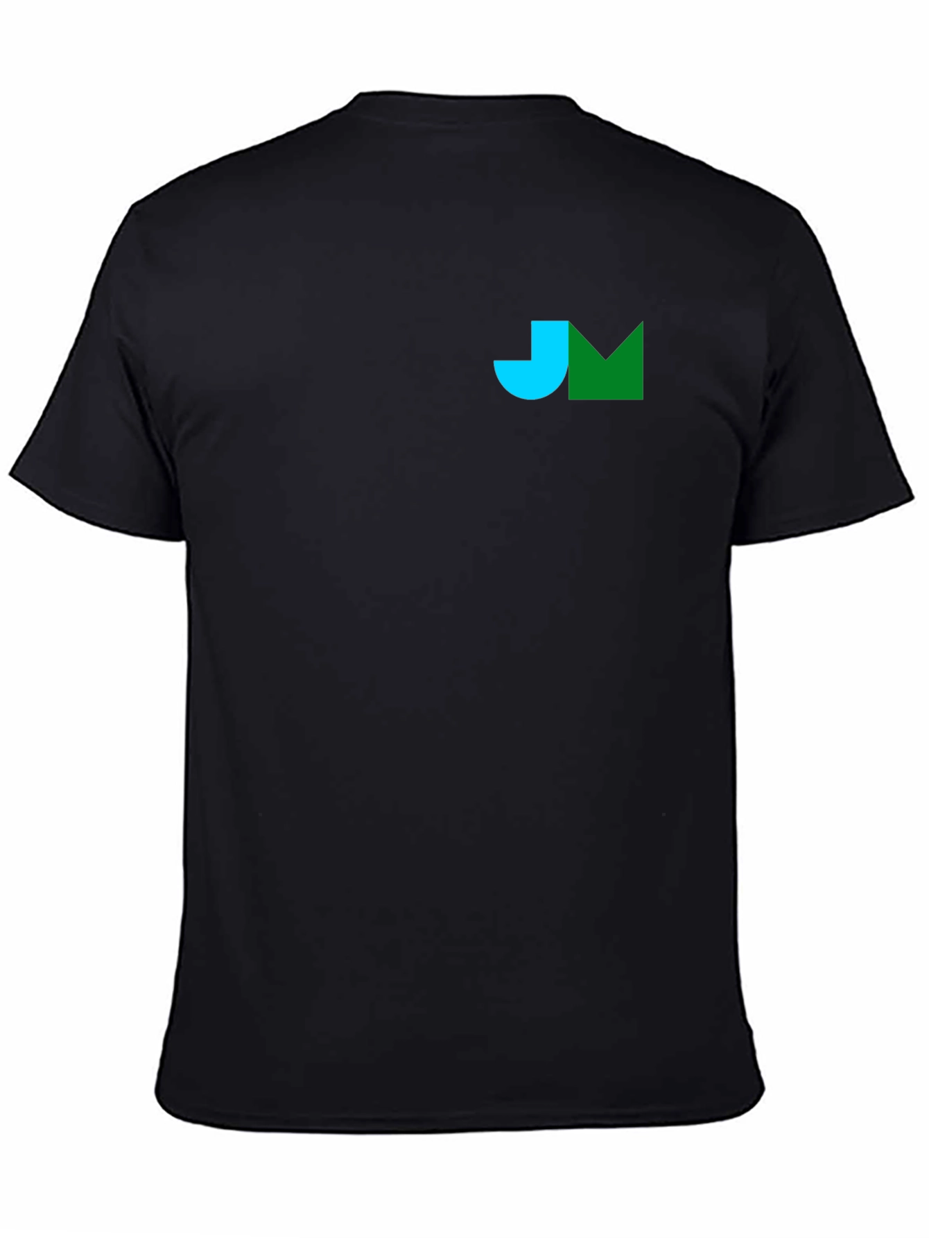Modern Black T-Shirt with Geometric Logo