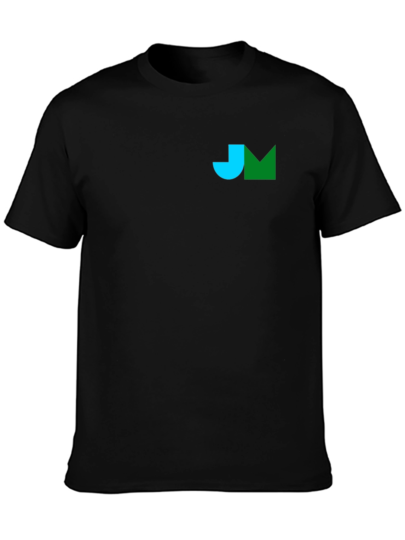Modern Black T-Shirt with Geometric Logo
