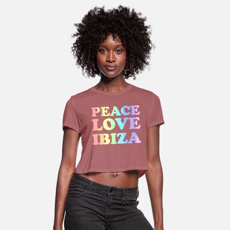 Peace Love Ibiza Rainbow Pastel