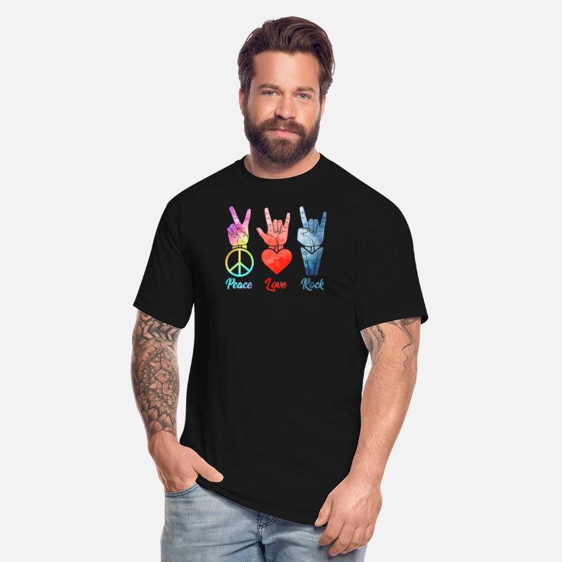 Peace Love Rock & Roll Vintage Peace Musician
