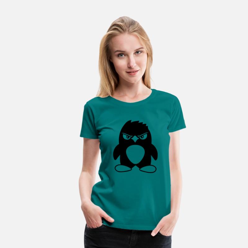 Penguin Looks Serious Evil Dangerous Cool Look Fun