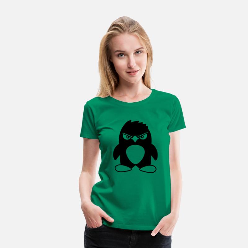 Penguin Looks Serious Evil Dangerous Cool Look Fun