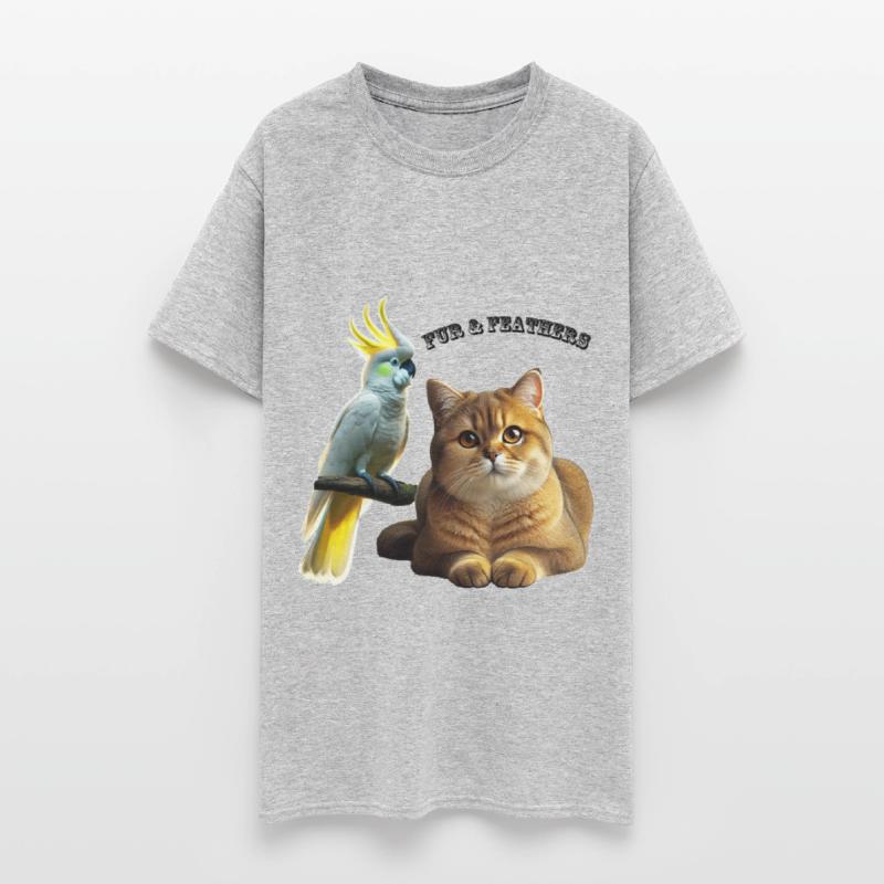 Pet Lover British Shorthair Cat and Cockatoo Bird