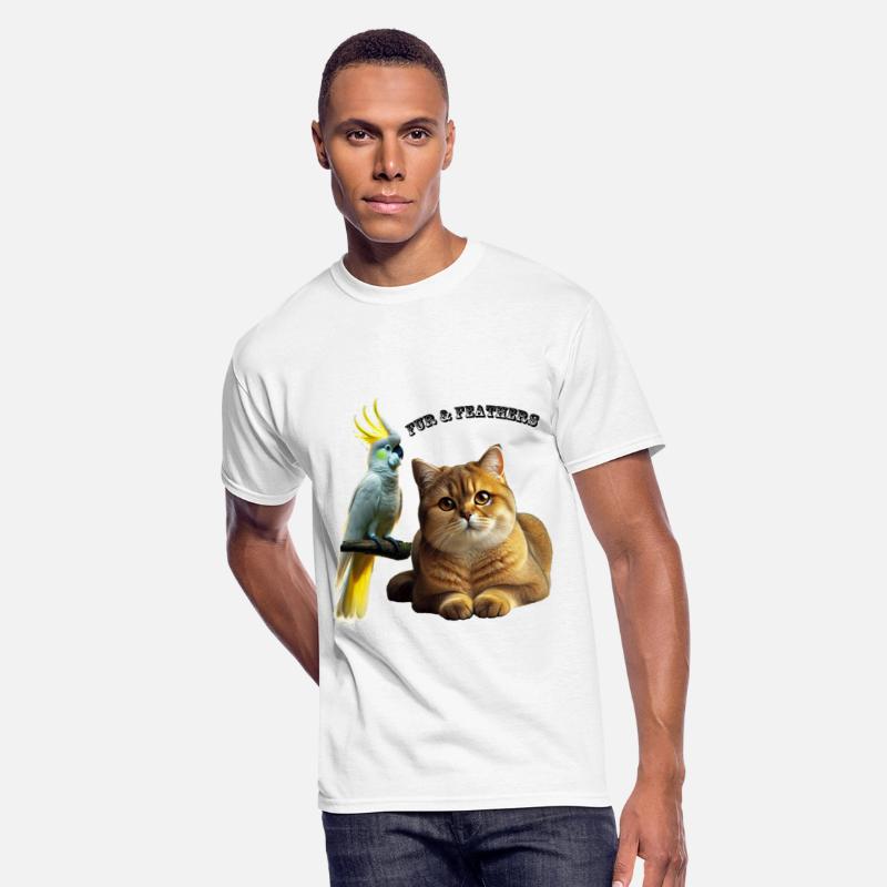 Pet Lover British Shorthair Cat and Cockatoo Bird