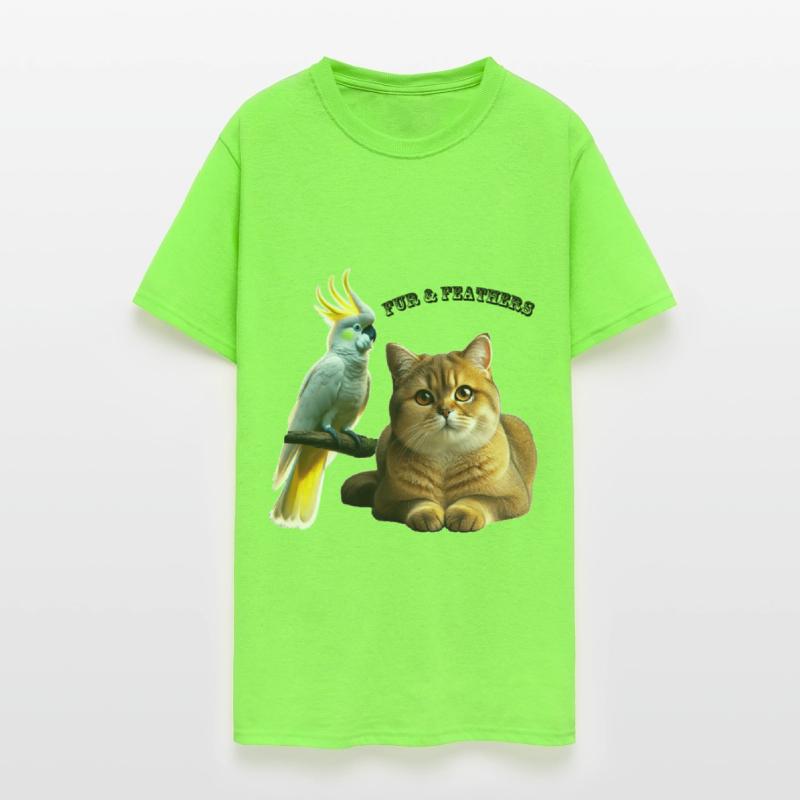 Pet Lover British Shorthair Cat and Cockatoo Bird