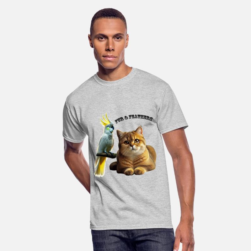 Pet Lover British Shorthair Cat and Cockatoo Bird