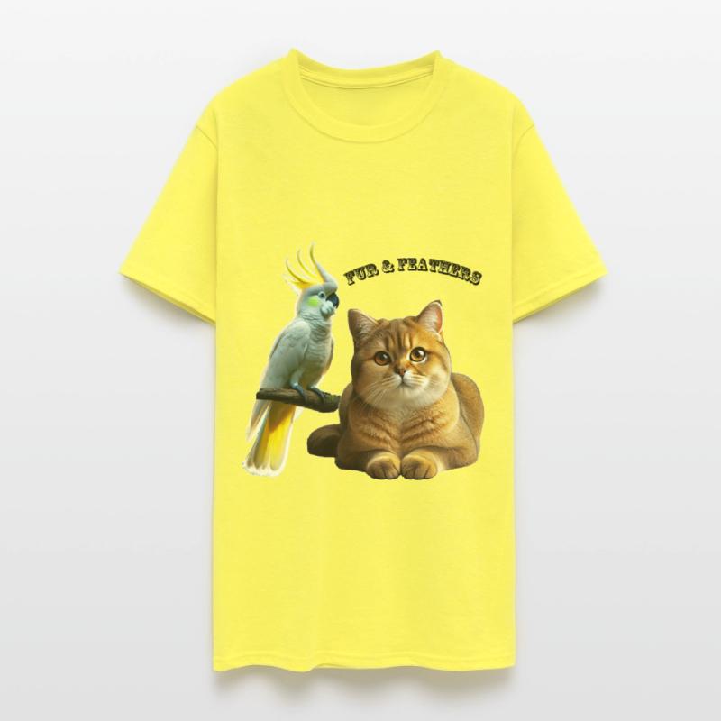 Pet Lover British Shorthair Cat and Cockatoo Bird