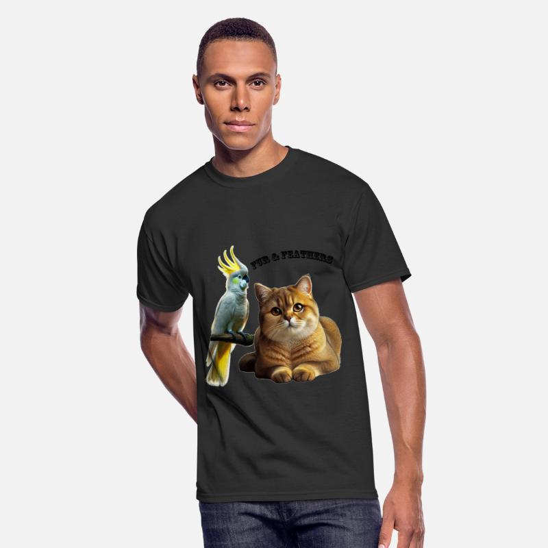Pet Lover British Shorthair Cat and Cockatoo Bird