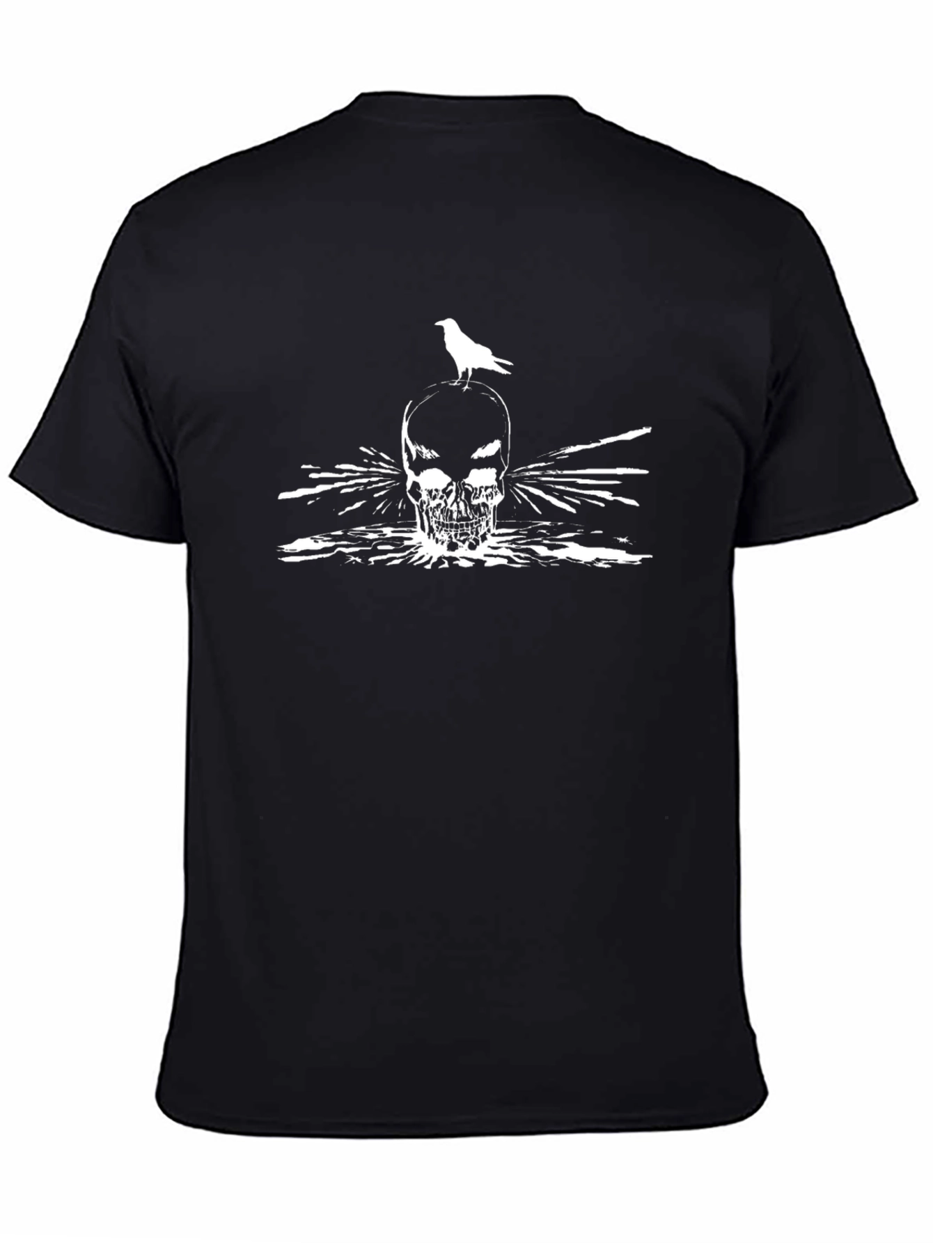 Skull & Crow Graphic Tee - Mens Black T-Shirt