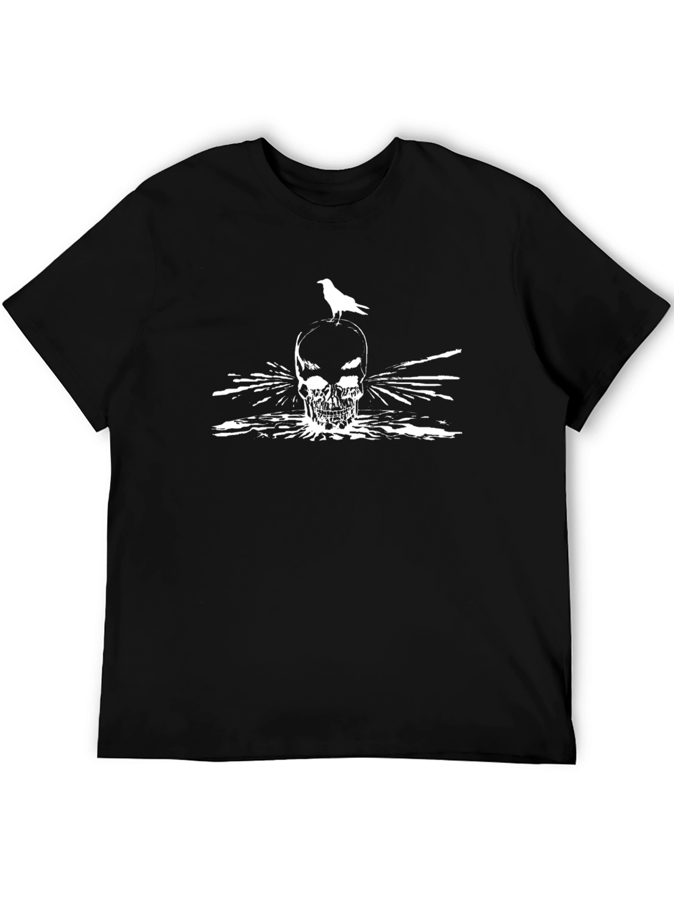 Skull & Crow Graphic Tee - Mens Black T-Shirt