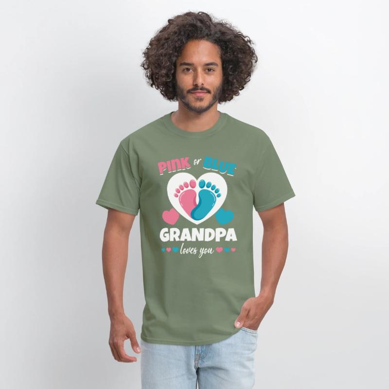 Pink Or Blue Grandpa Loves You Pregnancy Baby