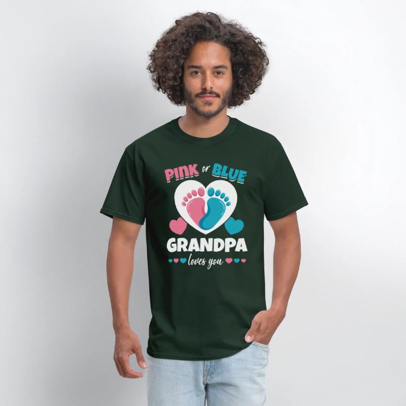 Pink Or Blue Grandpa Loves You Pregnancy Baby