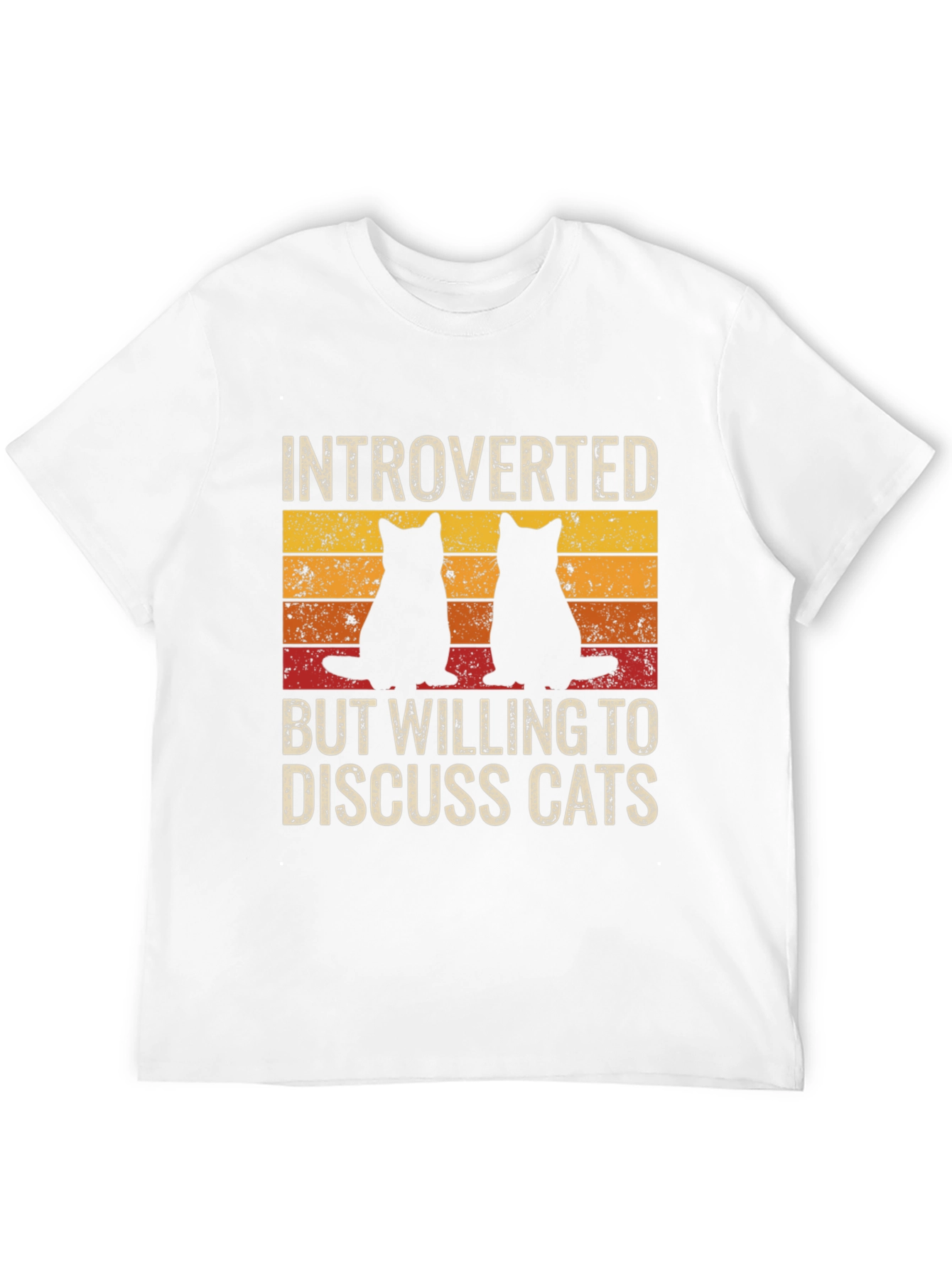 Introverted Cat Lover T-Shirt - Novelty Design