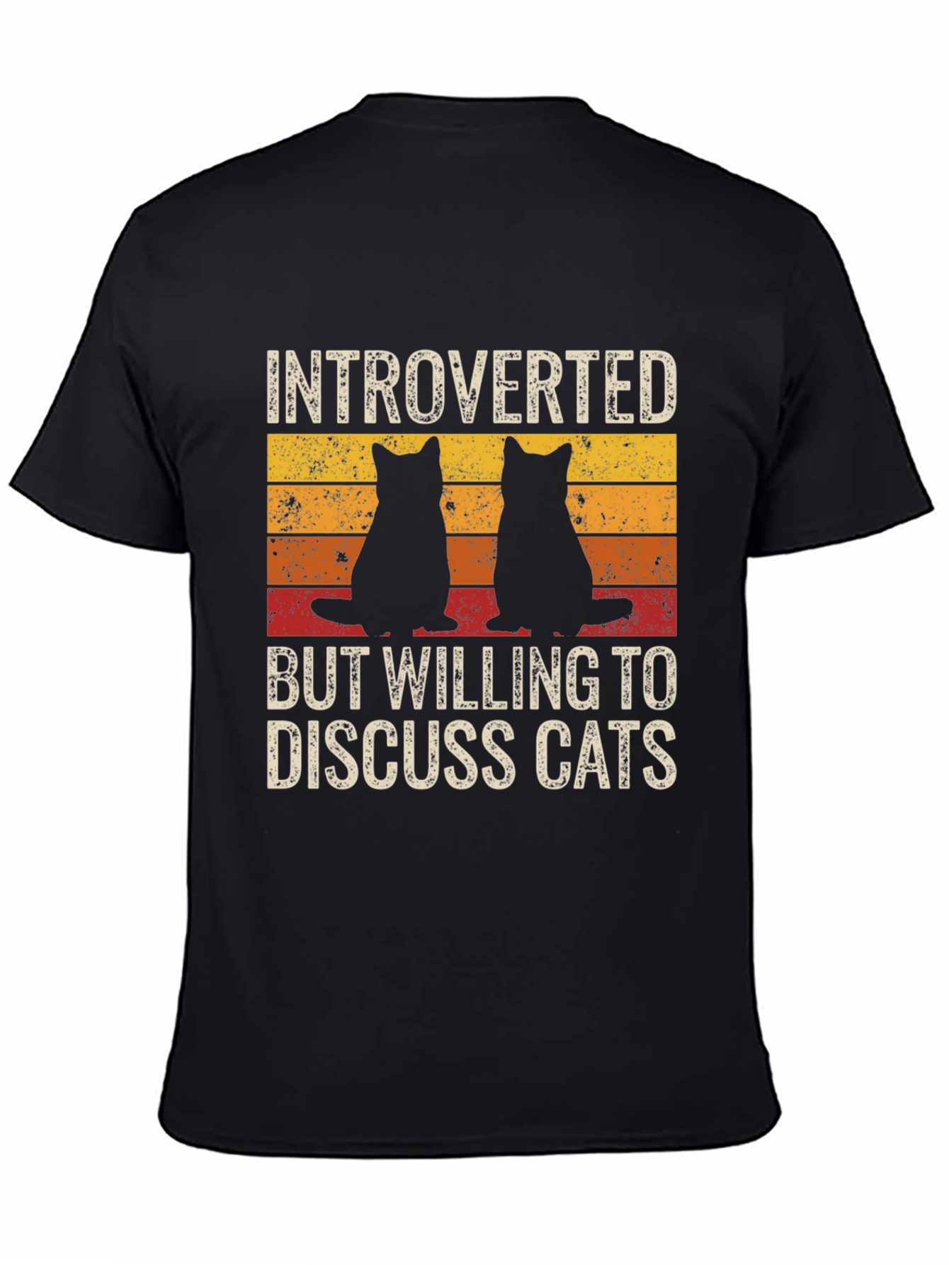 Introverted Cat Lover T-Shirt - Novelty Design