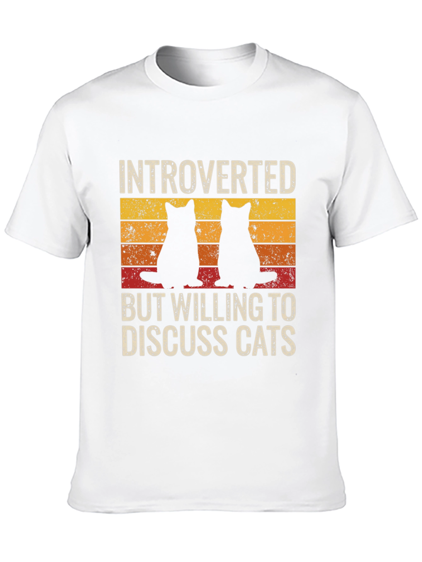 Introverted Cat Lover T-Shirt - Novelty Design