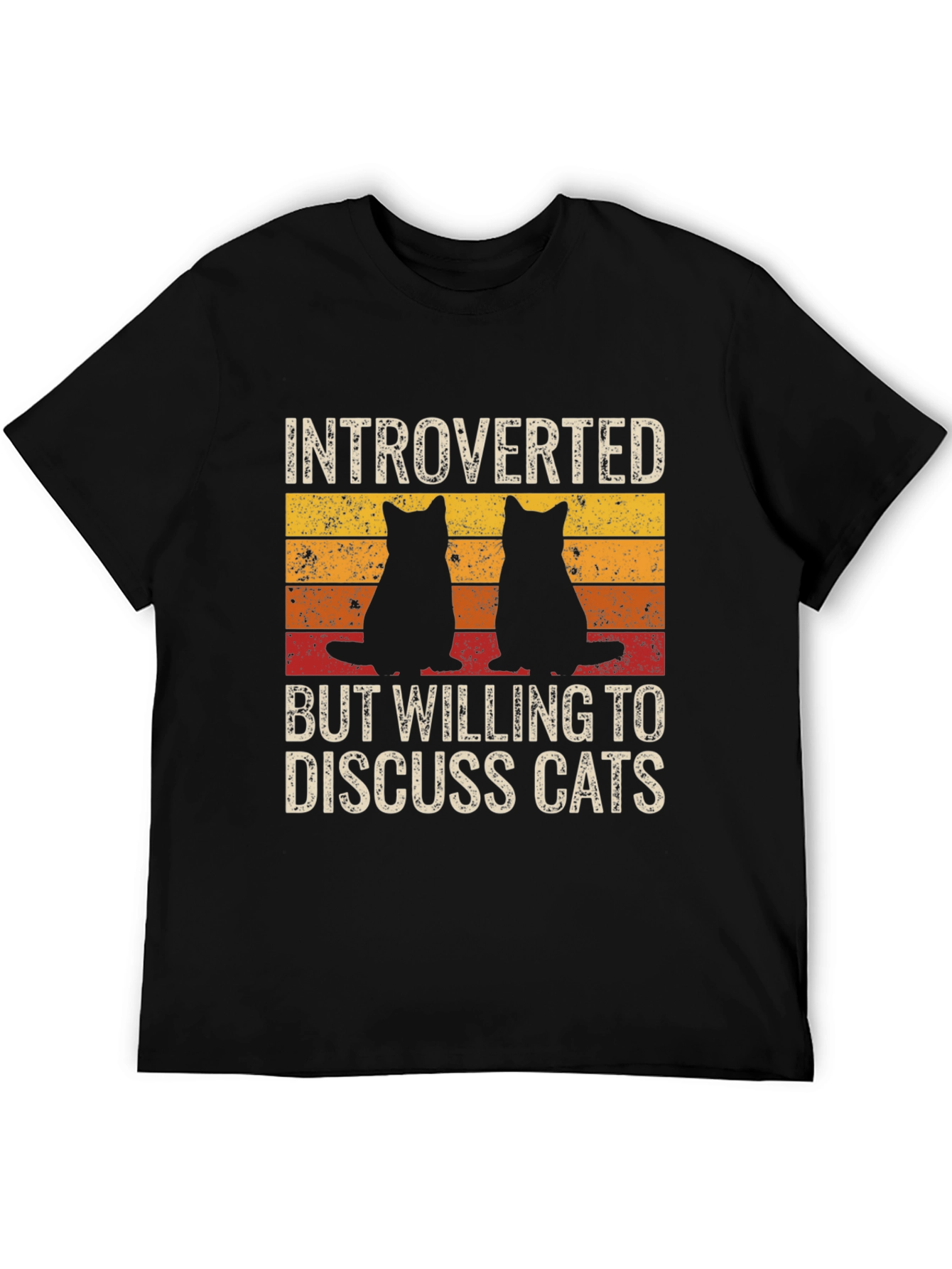 Introverted Cat Lover T-Shirt - Novelty Design