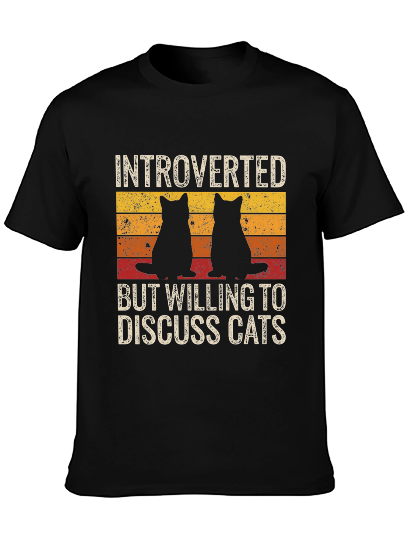 Introverted Cat Lover T-Shirt - Novelty Design