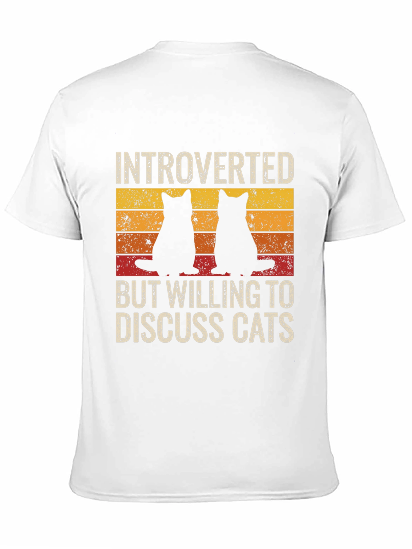 Introverted Cat Lover T-Shirt - Novelty Design
