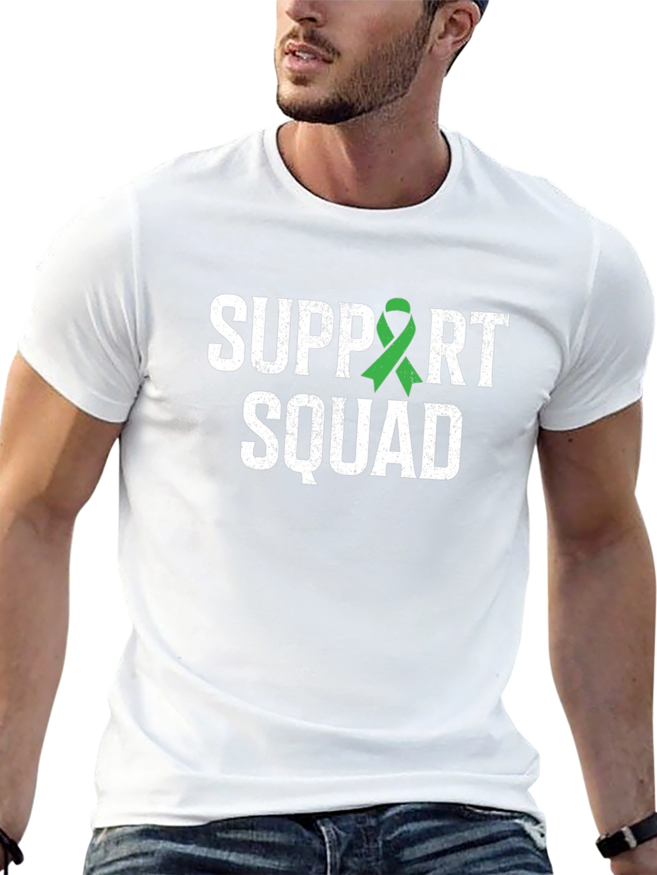 Support Squad Green Ribbon Graphic Tee