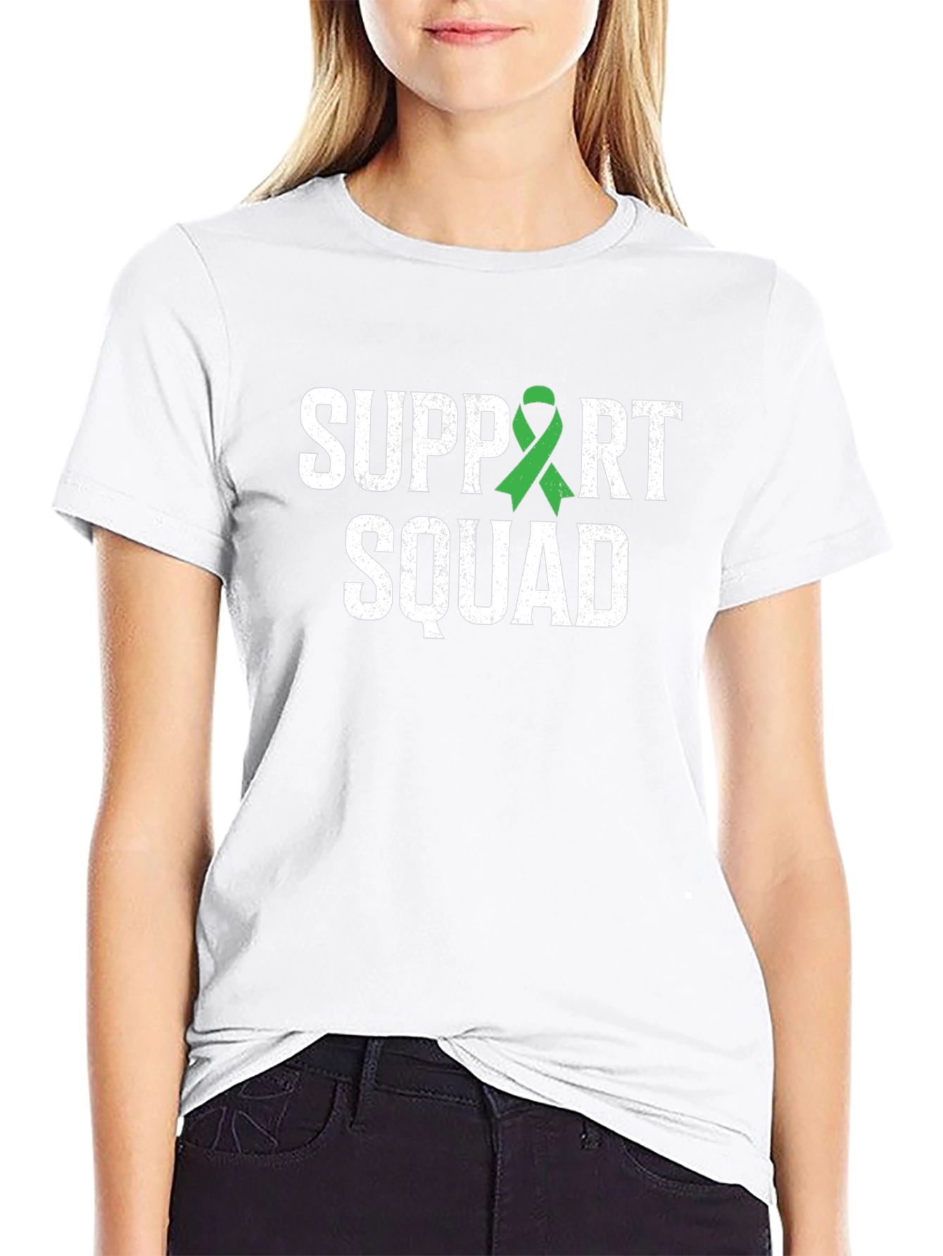 Support Squad Green Ribbon Graphic Tee